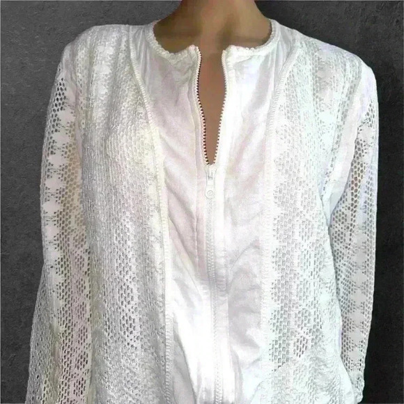 Blanco women’s cotton long sleeve full zip 100% cotton top size L - Picture 9 of 10